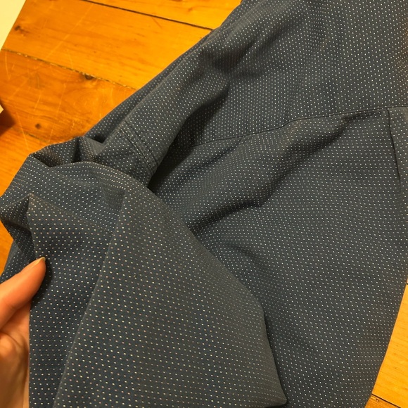 Carbon 2 Cobalt Flannel Shirt Men's xXL Blue Polka Dot Oxford Cotton Poocket - Picture 6 of 6